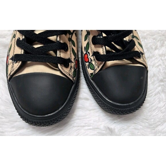 Radd Happy Rose Sugar Skull Canvas Sneakers Size Mens 9.5 Womens 8 - Picture 5 of 15